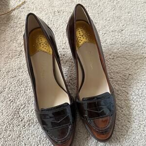 Cole Han Nike Air Patent Leather Heeled Loafer